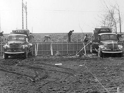 当時の工事風景